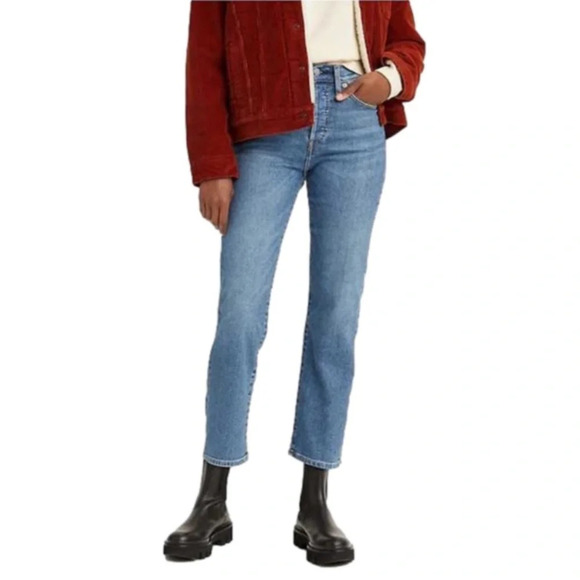 Levi's Classic Blue Straight Leg Jeans - Picture 5 of 14